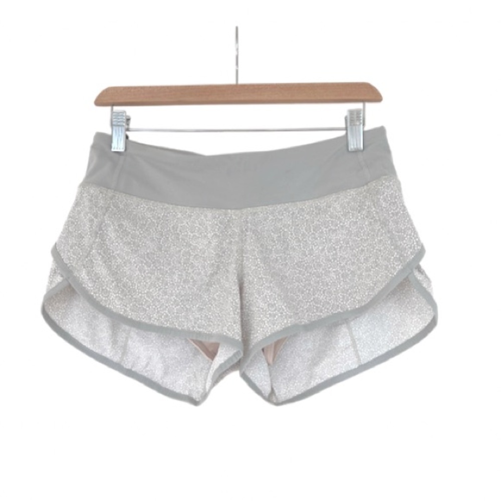 ☀️ Lululemon Speed Short 2.5” - Size 4 - Freckle Flower / Seal Grey